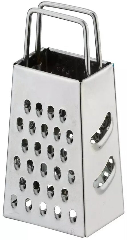 Kinghoff KH-3181 Mini square stainless steel grater, hand grater, slicer for cheese, fruit, ginger, vegetables and herbs