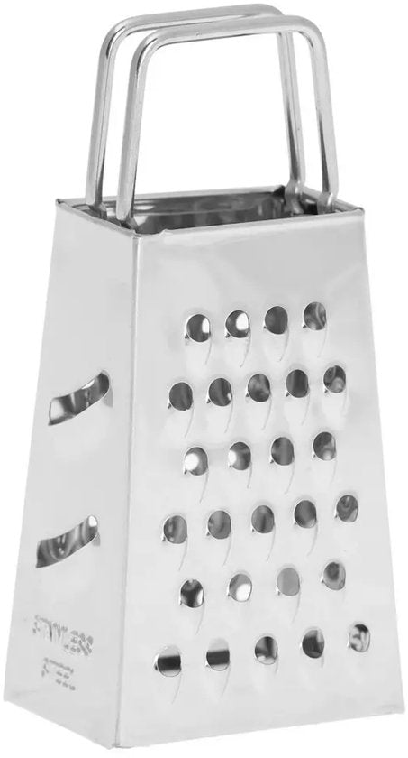 Kinghoff KH-3181 Mini square stainless steel grater, hand grater, slicer for cheese, fruit, ginger, vegetables and herbs