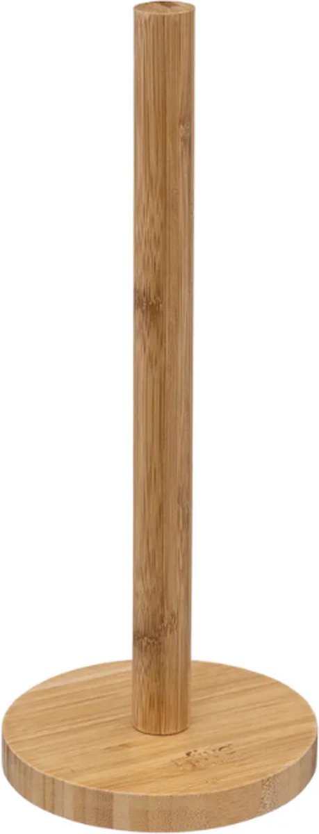 Keukenrolhouder bamboe 32 cm – rond, met antislip onderkant