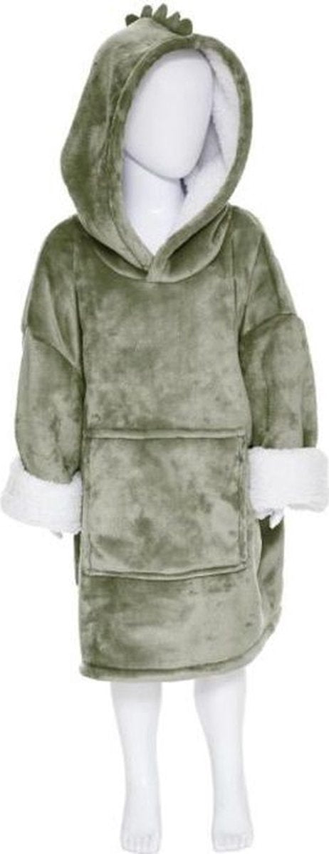 Atmosphera - Hoodie - Checkered Dino - Green - 60 x 95 cm