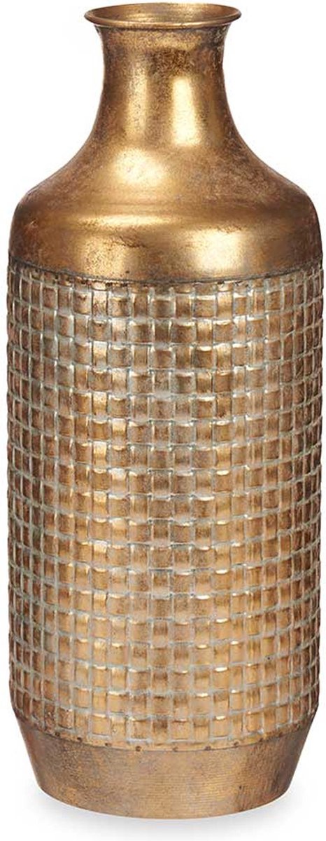 Giftdecor Flower Vase Antique Roman - gold - metal - 16 x 42 cm - Designer vase