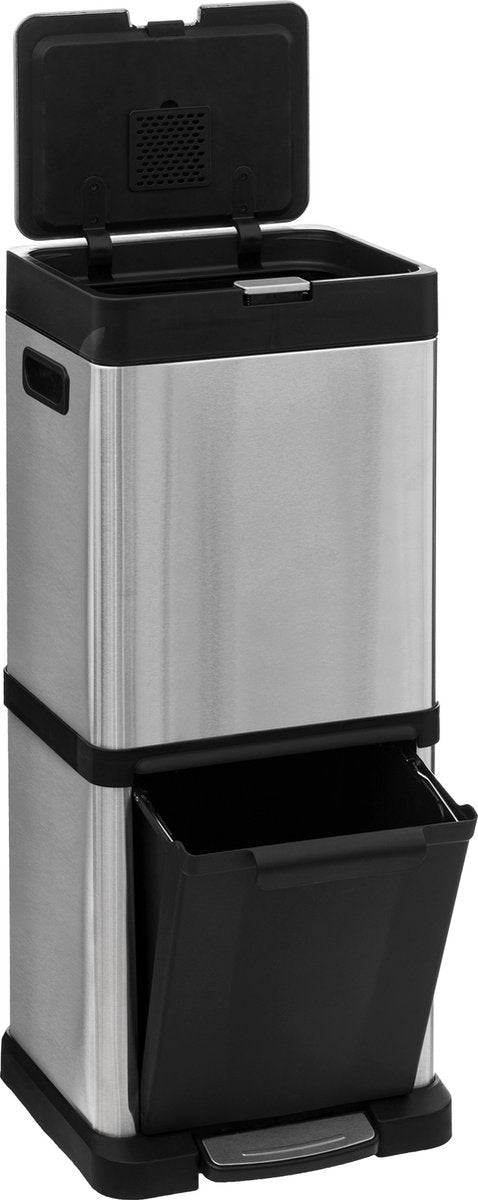 Poubelle de tri sélectif 5Five recyclée 20+14L - 2 bacs amovibles