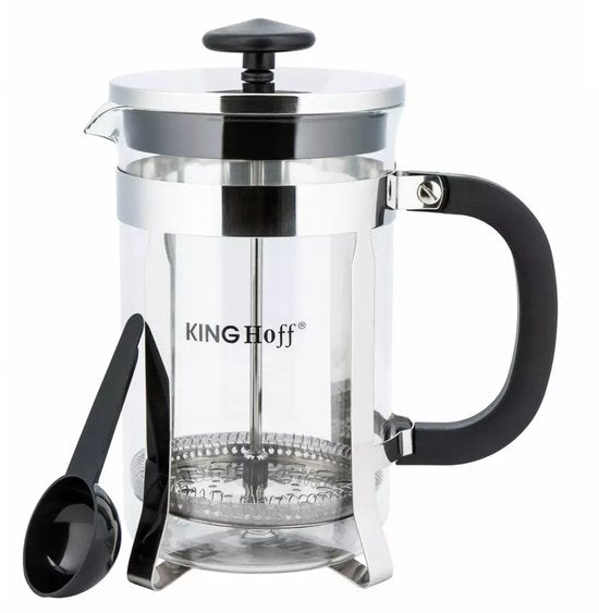 Kinghoff KH4838 Teapot - Glass Pot with Stainless Steel Infuser - 0.8 Liters - Dishwasher Safe - Glass