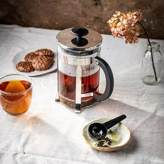 Kinghoff KH4838 Teapot - Glass Pot with Stainless Steel Infuser - 0.8 Liters - Dishwasher Safe - Glass