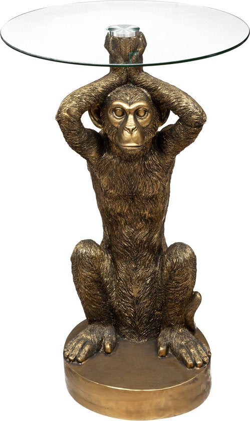 Table basse Atmosphera Monkey - Ø40xH52 cm - Or