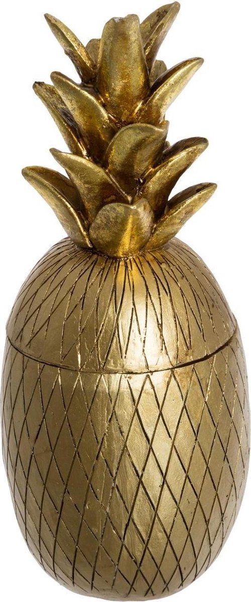 Deko-Aufbewahrungsdose Ananas - Gold - H24