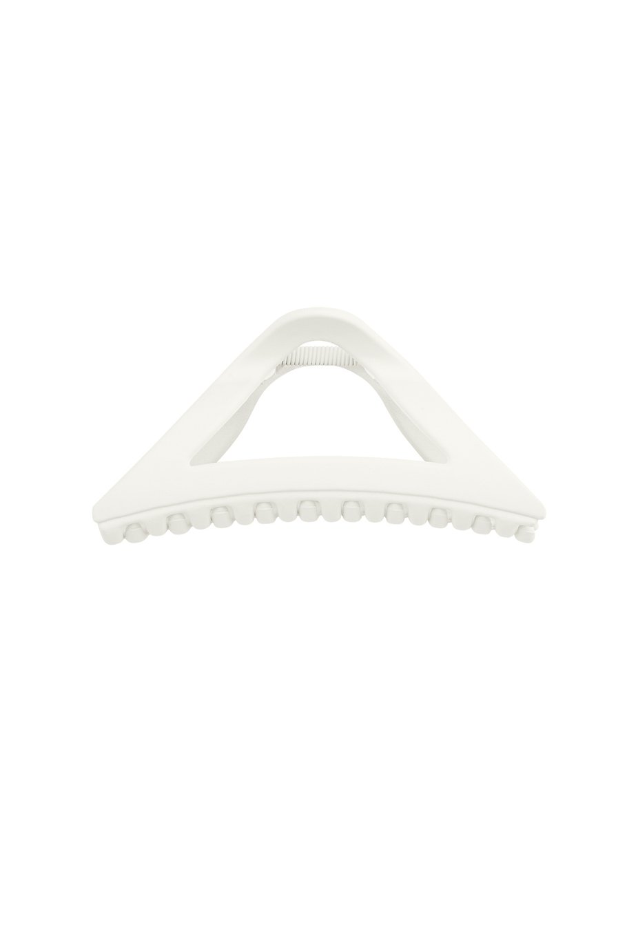 Pince à Cheveux Triangulaire - Pince à Cheveux en Plastique Écru - 11,5 cm
