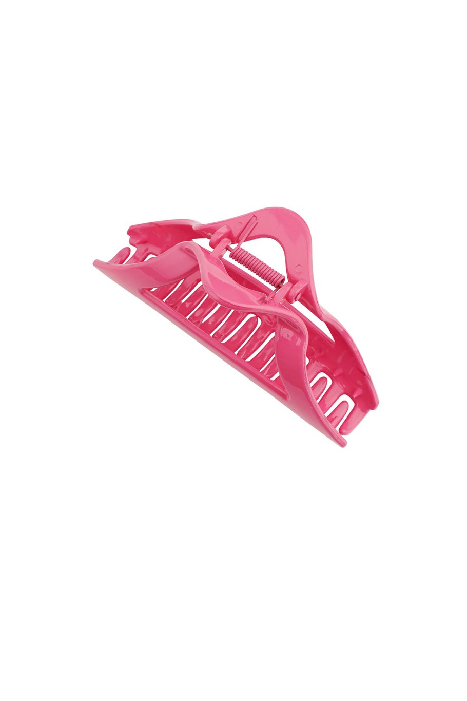 Rosa - Fuchsia Dreiecks-Haarspange – Sommerliches Design – Kunststoff – 11,5 cm