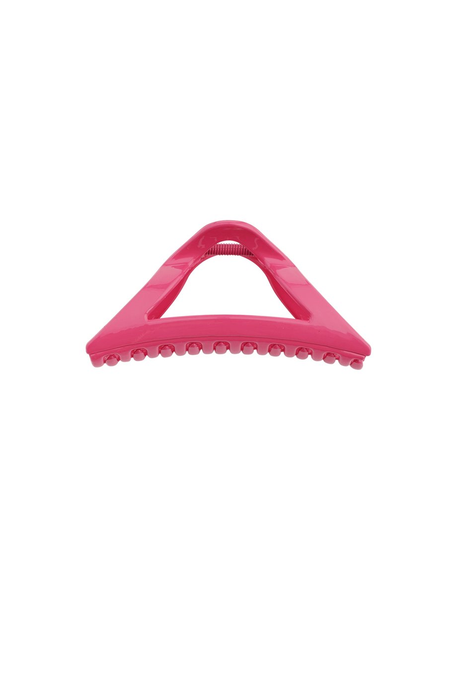 Rosa - Fuchsia Dreiecks-Haarspange – Sommerliches Design – Kunststoff – 11,5 cm