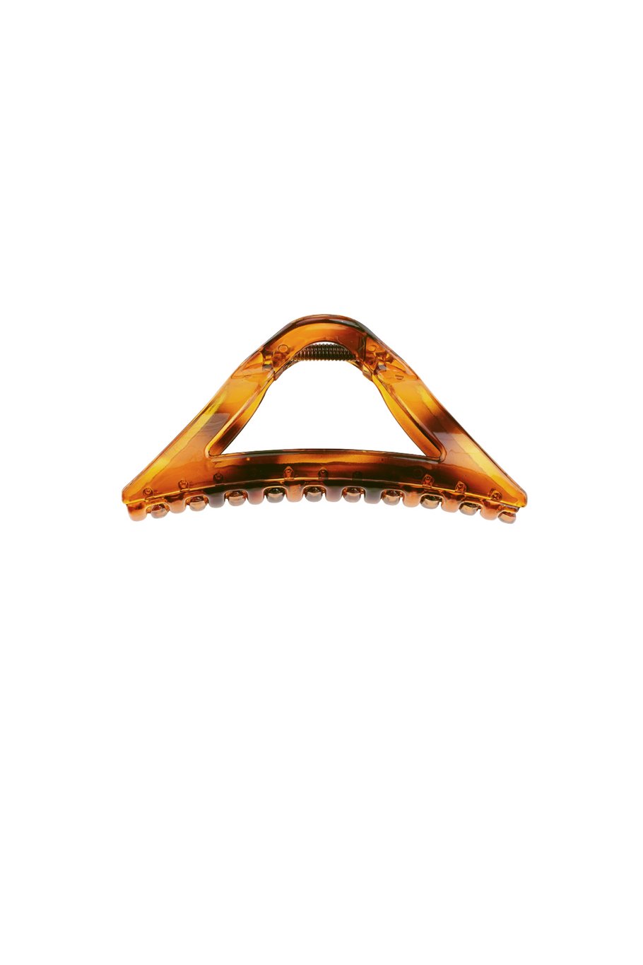Bruine Driehoek Haarclip – Zomers Design – Plastic – 11, 5 cm