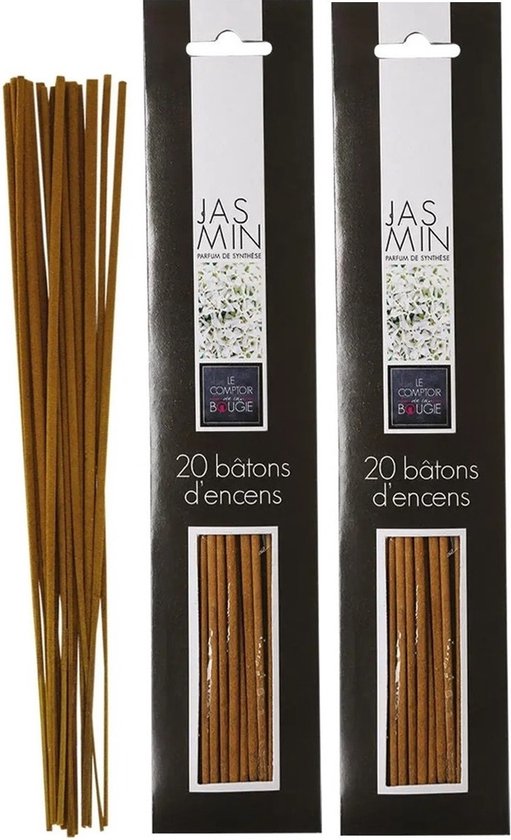 Atmosphera Incense sticks in Jasmine scent - value pack - 40x sticks - 25 cm - Relaxing - Calming