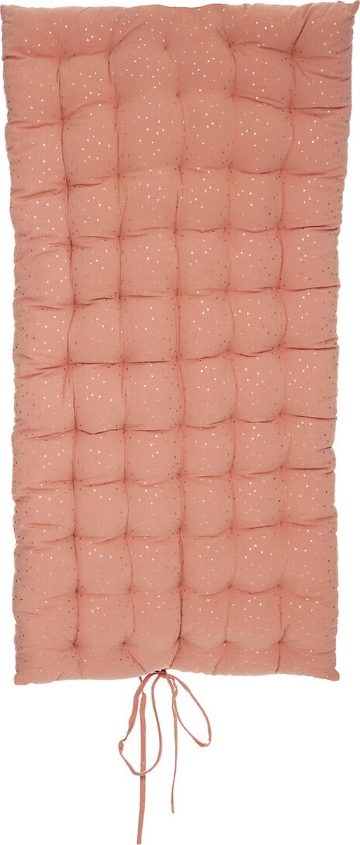 Atmosphera Kids Oya floor mattress with gold triangles - 120 x 60 x 5 cm - Terracotta