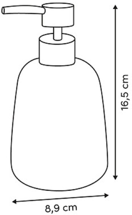 Bathroom Accessory Set - Luxury Bathroom Set - Dotty 400 ml Soap Dispenser and 11 cm Soap Dish - Glass Soap Set for Toilet & Kitchen - Brown