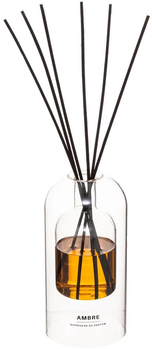 Atmosphera geurstokjes Amber – interieurparfum in glazen houder, 150 ml