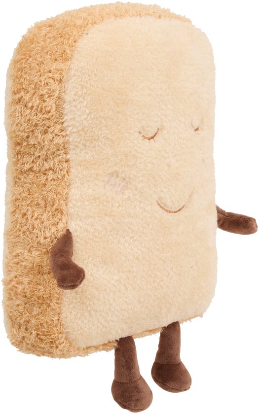 Atmosphera Kids sierkussen Fraci – toast met gezichtje, beige, 30 x 35 cm