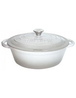 Kinghoff 1613 gietijzeren braadpan ovaal – 33 cm, 6,2 liter, grijs emaille
