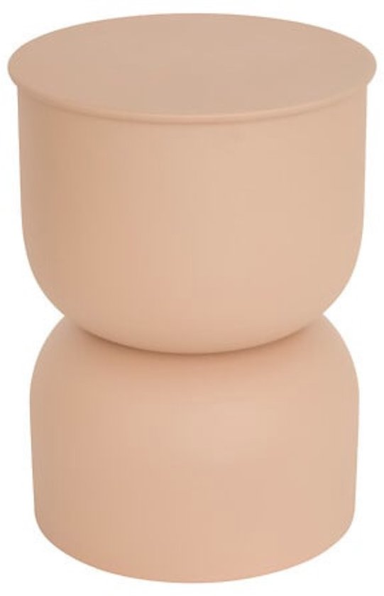 Atmosphera Totem bijzettafel Palomba – beige, metaal, Ø 31 x 41,8 cm