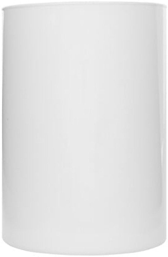 Lidy Vaas - Vase en verre - Lot de 2 - Vase à fleurs décoratif - Ø14 x 20 cm - Blanc