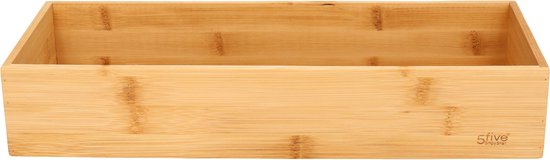5Five Range-cou verts/organisateur de cuisine - Ensemble de 3 pièces - 1 compartiment - Tidy Smart - bois de bambou - 38 x 15 x 7 cm