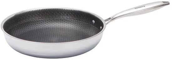Klausberg 9023 - Poêle à frire, revêtement antiadhésif avec structure en nid d'abeille - 28 cm - 3 couches - Acier inoxydable 304 - Sans PFOA