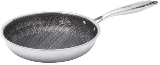 Klausberg 9022 - Poêle à frire, revêtement antiadhésif à structure en nid d'abeille - 24 cm - 3 couches - Acier inoxydable 304 - Sans PFOA