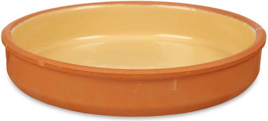 La Dehesa Tapas Servierschale - 2x Stück - Terrakotta - gelb - D23 x H4 cm - zum Servieren von Häppchen - Auflaufform - rund
