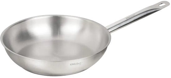 Poêle à frire en inox Kinghoff KH-2019 – Ø24 cm – Sans revêtement antiadhésif