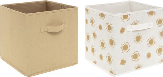 Atmosphera Kids Soleil Aufbewahrungsboxen - 2er-Set - 29 x 29 x 29 cm