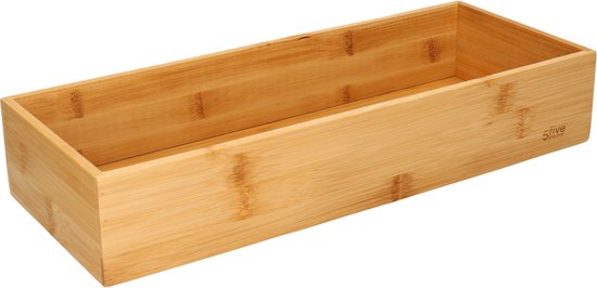 5Five Range-cou verts/organisateur de cuisine - Ensemble de 3 pièces - 1 compartiment - Tidy Smart - bois de bambou - 38 x 15 x 7 cm