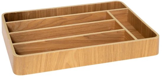 Poplar and cutlery tray round corners Five® - Wood - Sorting compartments