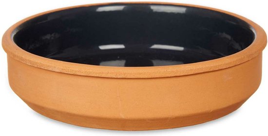 La Dehesa - Tapas / Crème-brûlée-Schälchen - 8 Stück  - Terrakotta / Schwarz - 16 x 4 cm - Servierschälchen - Häppchen - Lebensmittel