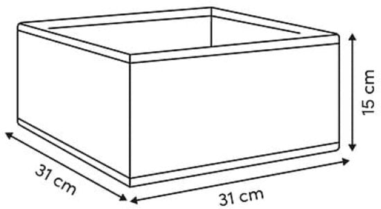 Aufbewahrungsbox – Stoff-Aufbewahrungsbox – 2er-Set – Praktischer Aufbewahrungskorb – für Schrank, Kleidung und Accessoires – 31 x 31 x 15 cm – Dunkelgrau