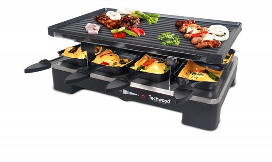 Techwood – Raclette – grill – reversible baking/grill plate – 8 people