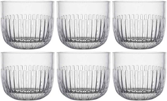 Ouessant Bodega Glass - 6-Piece Glass Set - for Water & Soft Drinks - 220 ml - Round - Transparent