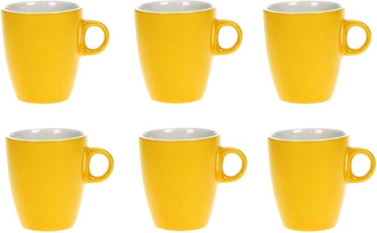 Cosy & Trendy Vicky Becher - 19 cl - Ø 7 cm x 8,5 cm - Gelb - 6er-Set