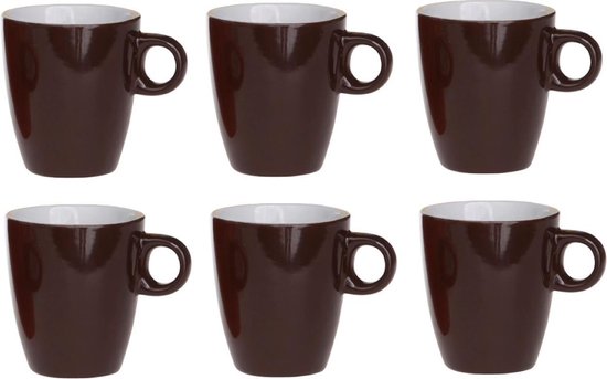 Cosy & Trendy Vicky Gobelet - 19 cl - Ø 7 cm x 8,5 cm - Marron - Set de 6