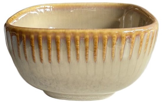 MPLCo - Ombres Mini Dip Bowl - Kom - Schaaltje voor Saus & Tapas - Oven, Magnetron & Vaatwasser Bestendig - Kleine Serveerschaal Keramiek - 250 ml - 10 x 10 x 5,5 cm - Lichtbruin