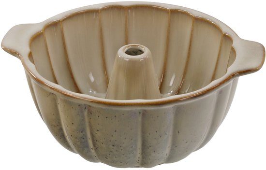 MPLCo - Bundt Pan - Baking Mold - Cake Tin with Center Tube - Oven, Microwave & Dishwasher Safe - Ø28 x 8.5 cm - Light Brown