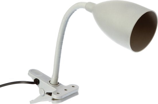 Atmosphera Klemm-Schreibtischleuchte – Design Light Classic – grau – H43 cm – Leseleuchte