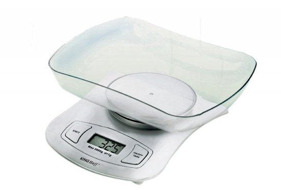Série Kinghoff - Balance de cuisine numérique - 5 kg - Fonction tare - Piles incluses