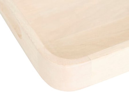 Serving Tray - Serving Platter - Serving Board - Mango Wood Serving Tray - Square Serving Tray - Decorative Tray for Serving, Coffee & Home Decor - Food Safe - Wood - 34.5 x 34.5 cm - Natural