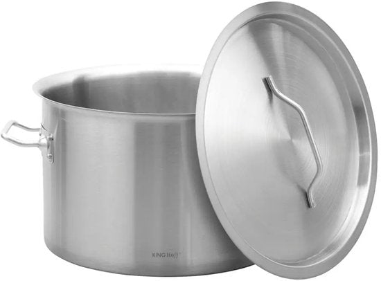 Kinghoff grote kookpan met deksel 17 liter – RVS soeppan, Ø 32 cm, inductie