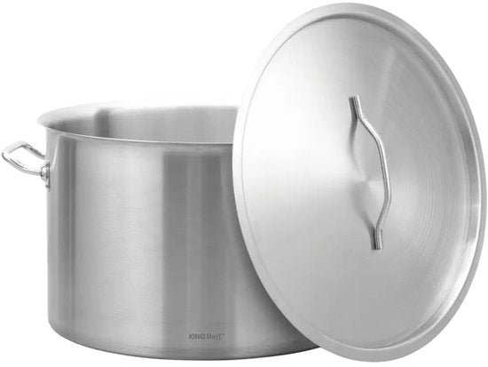 Cooking Pot - Catering Pot - Extra Large Soup Pot with Lid - Stockpot - Induction Suitable - for Soup, Pasta & Stews - 44L - Ø45 cm - Stainless Steel