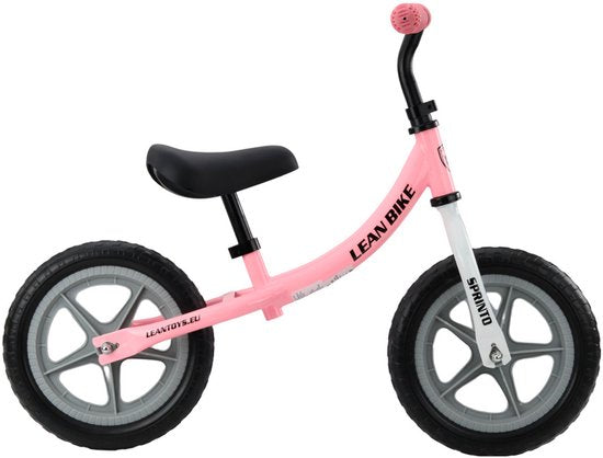 SPRINTO loopfiets roze 12 inch – verstelbaar zadel en stuur, 2-5 jaar