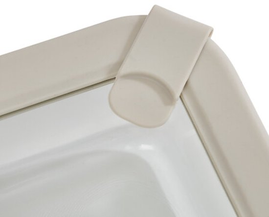 Lot de 5 boîtes de conservation - Récipients pour meal prep - Lunchbox - Boîtes hermétiques rectangulaires en verre borosilicaté - Passe au micro-ondes et au lave-vaisselle - 950 ml - 20,3 x 15,2 x 6,2 cm - Transparent avec couvercle gris