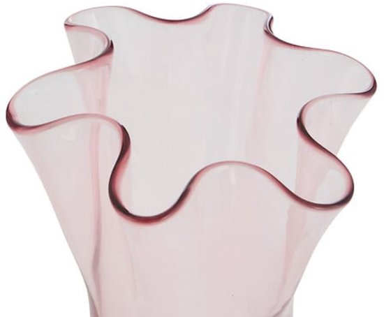 Atmosphera - Glazen Vaas Rozenbloem - 23,5 cm Mondgeblazen - Waterdicht