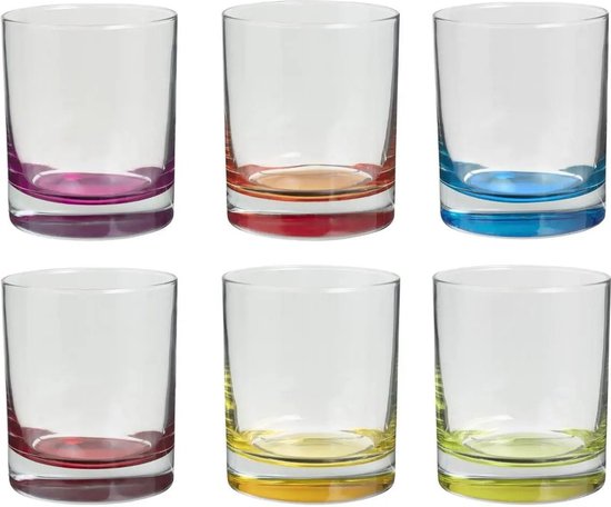 Secret de Gourmet Tumbler glasses - 12 pieces - 300 ml - Assorted - Drinking glasses - Water glasses