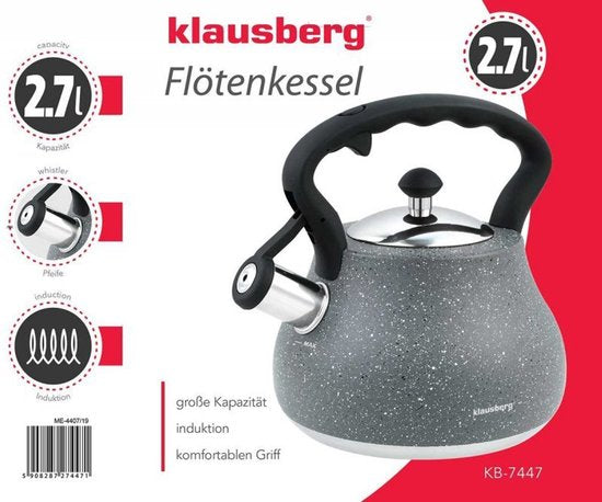 Top Choice - Bouilloire en acier - gris marbré - 2,7 litres