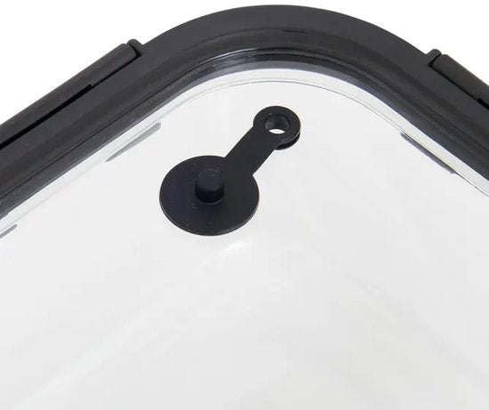 Ensemble de 5 boîtes de conservation en verre - Petits récipients pour meal prep 320 ml - Boîtes à snack en verre avec couvercle - Lunch box - Couvercle noir