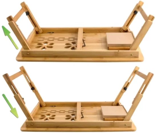 Ruhhy bamboe laptopstandaard – verstelbare laptoptafel tot 17 inch – foto 7